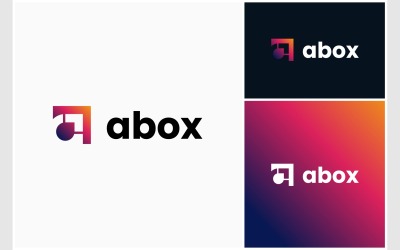 Bokstaven En Inledande Pil Fyrkantig Logotyp