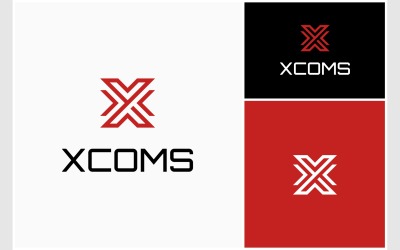 Logo moderne géométrique de la lettre X