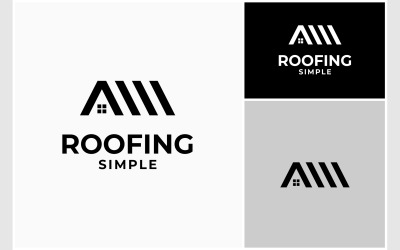 Logo semplice del roofer di copertura del tetto