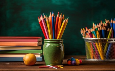 Colourful Pencil School Supplies 88