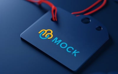 Label or gift tag brand mockup psd