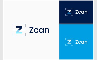 Logotipo de escaneo de escaneo de letra Z