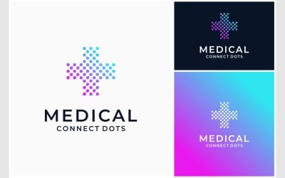 Medizinisches Cross Connect-Molekül-Logo