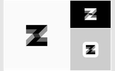 Logotipo moderno geométrico de la letra Z