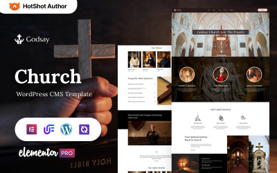 Godsay - Religion och kyrka WordPress Elementor-tema