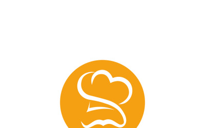 Gratis keuken chef-kok ontwerp logo sjabloon