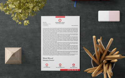 Minimal business letterhead design template(170)