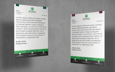 Modern ve minimal iş antetli kağıt tasarım şablonu-180