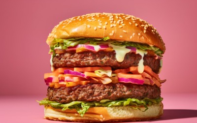 Sıcak hamburger, dana köfteli pastırma burger 68