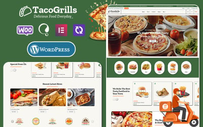 TacoGrills — тема быстрого питания WooCommerce для бургеров и пиццы