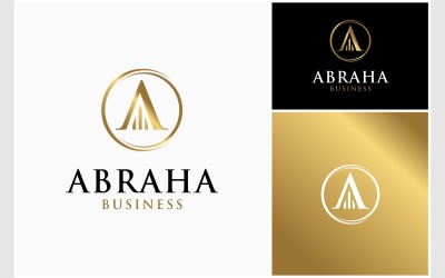 A harfi altın lüks iş logosu