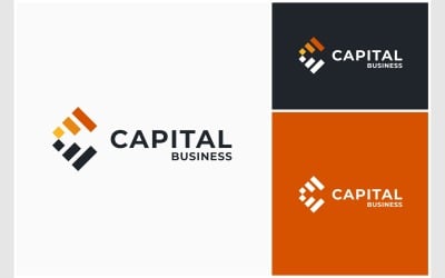 Bokstaven C Capital Business Logotyp