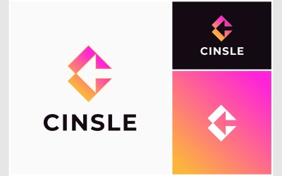 Bokstaven C Pil Modern Logotyp