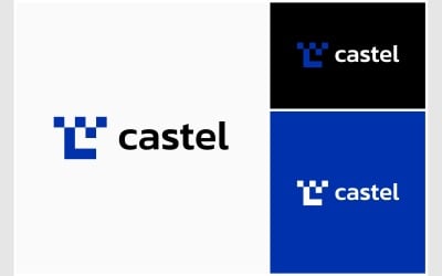 Letter C Castel Citadel Simple Logo