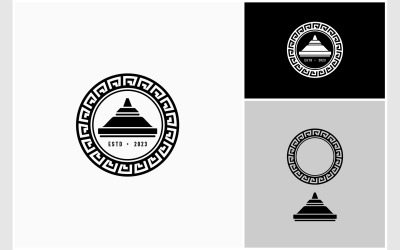 Logo du cadre grec du cercle des ruines du temple