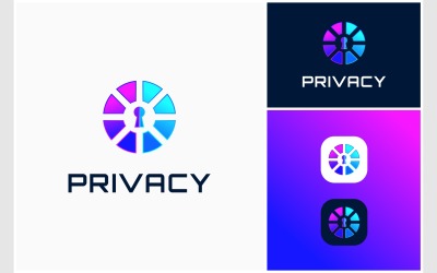 Nowoczesne logo koła bezpieczeństwa prywatności