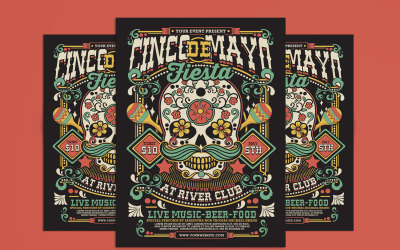Шаблон плаката з листівкою Cinco De Mayo Fiesta