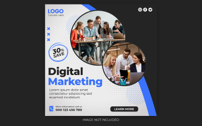 Sjabloon voor digitale marketing sociale media