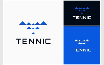 Bokstaven T Geometrisk futuristisk logotyp