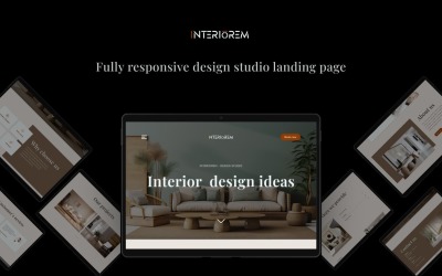 Estúdio de Design de Interiorem - Modelo de Landing Page