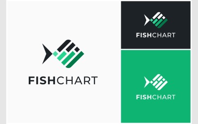 Fish Fishing Chart Graph Business Logo