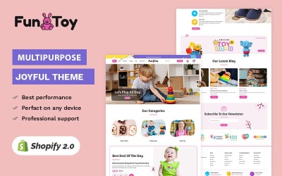 Fun-N-Toy - Barnleksaker, kläder, spel och skor - Shopify 2.0 Multi-purpose Responsive på hög nivå