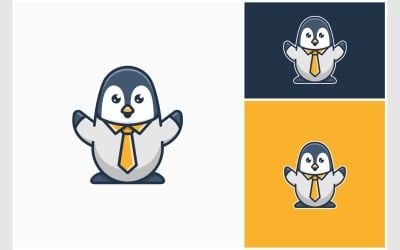 Ilustracja kostiumu słodkiego pingwina