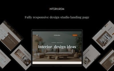 Interiorem Design Studio - šablona vstupní stránky