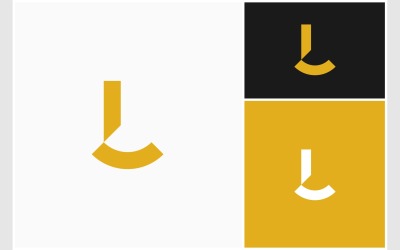 Letter L Initial Smile Simple Logo