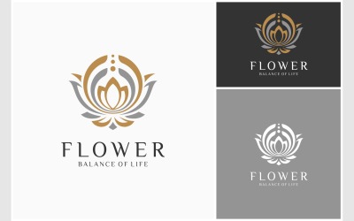 Logo jogi medytacji kwiatowej i czakry