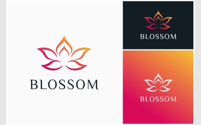 Логотип медитации Цветок Цветение