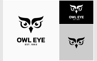 Oeil, Chouette, Regard, Oiseau, Simple, Logo