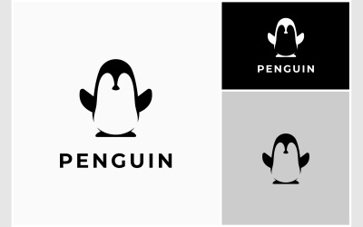 Penguin Flat Silhouette Logo