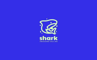 Création de logo d&amp;#39;art en ligne de requin
