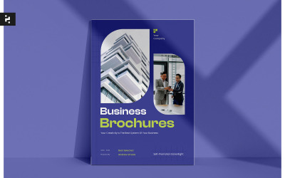 Фіолетовий корпоративний бізнес брошура