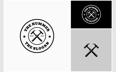 Hammer Handyman Emblem Logotyp