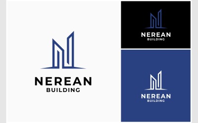 Letter N Building Apartment Architecture Logo