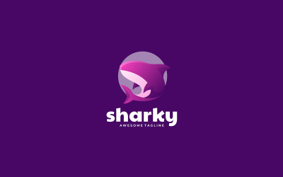 Shark Gradient Colorful Logo 5