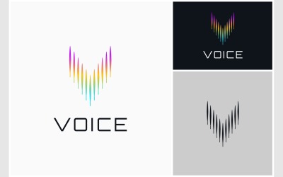 Bokstaven V Ljud Röst Musik Logotyp