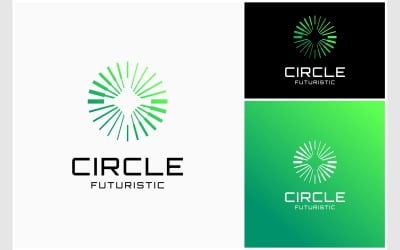 Logo radiale del movimento astratto del cerchio