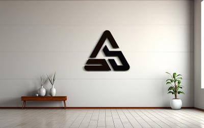 Mockup logo da parete psd Mockup logo realistico