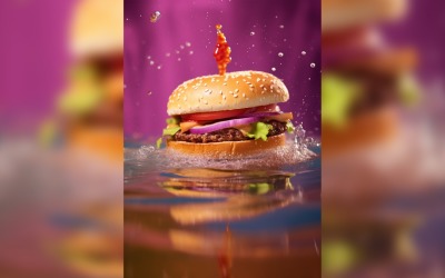 Slaninový burger s hovězí placičkou a plovoucími přísadami 52