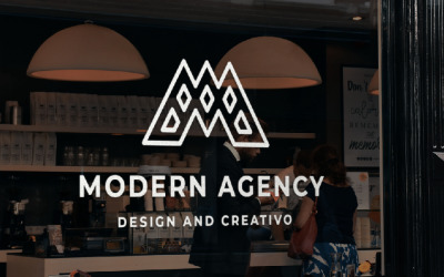 Logotipo Da Letra M Da Agência Moderna