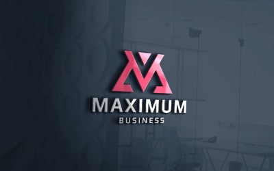 Maximaler Buchstabe M Professionelles Logo