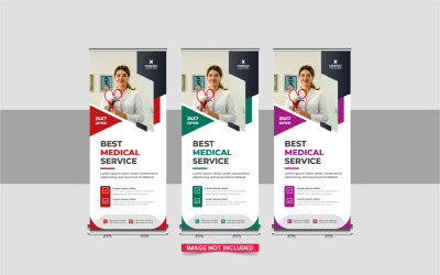 Medical Clinic Roll Up Banner or healthcare roll up banner design layout