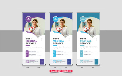 Medical Clinic Roll Up Banner or healthcare roll up banner design