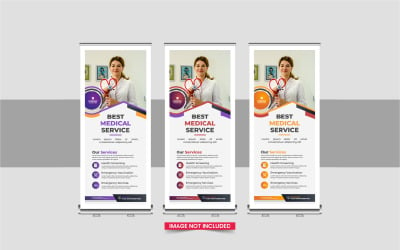Medical Clinic Roll Up Banner or healthcare roll up banner layout