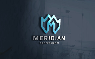 Professionelles Logo mit Meridian-Buchstabe M