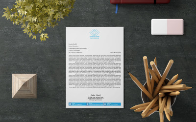 Professioneller Briefkopf, minimalistisches Briefkopfdesign