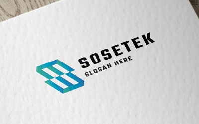 Sosetek 字母 S 专业徽标